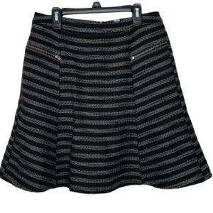 Halogen Women's Stripe Tweed Mini Skirt Front 4